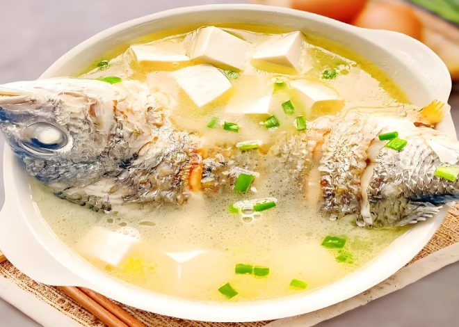 Healthy Chinese Fish Tofu Soup: Collagen-Rich Elixir